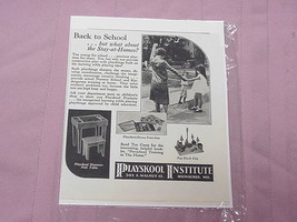 1932 Playskool Institute Ad With Playskool Toys - £6.40 GBP