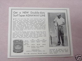 1938 Ashaway Fishing Line Ad Ashaway, R. I. - £6.40 GBP