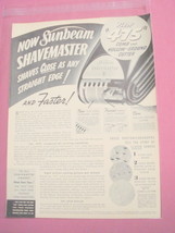 1939 Ad Sunbeam Shavemaster 475 Electric Shaver - £6.28 GBP