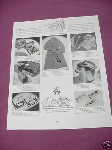 Primary image for 1937 Ad Brooks Brothers Clothing, Men's Furnishings