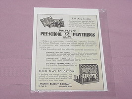 1930 Ad Milton Bradley Pre-School Playthings - $7.99