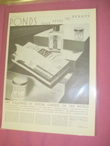 1930 Pond&#39;s Cold Cream Ad &quot;Four Steps To Beauty&quot; - £6.31 GBP
