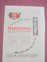 1930 Texaco Ethyl Gasoline Color Ad - £6.38 GBP