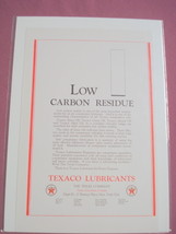1930 Texaco Lubricants Ad "Low Carbon Residue" - $7.99