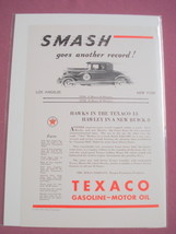 1930 Texaco Motor Oil Ad Featuring Buick Eight-66S - £6.38 GBP