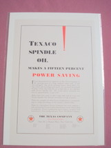 1930 Texaco Spindle Oil Ad - $7.99