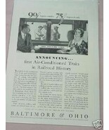1931 Baltimore &amp; Ohio Ad B&amp;O Air Conditioned Train - $7.99