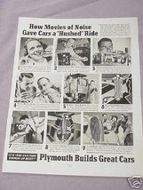 1937 Automobile Ad Plymouth Builds Great Cars - £6.31 GBP