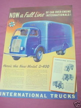 1940 International Trucks Ad New Model D-400 - $7.99