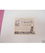 1940 Fleet&#39;s Chap Stick Ad Buck Up, Pal - $10.95 CAD