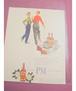 1940&#39;s Color Ad-PM Deluxe Blended Whiskey - $10.95 CAD