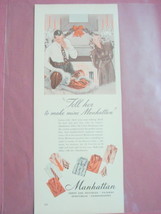 1940s Tell Her To Make Mine Manhattan Shirt Company Ad - £6.25 GBP