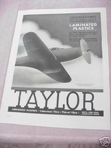1941 Ad Taylor Laminated Plastics Norristown, Pa. - $7.99