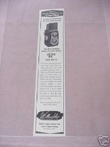1941 Ciro-Flex Camera Ad Willoughby&#39;s, NYC - $7.99
