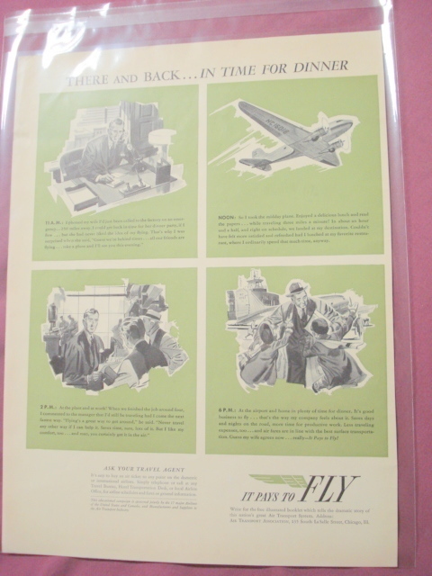 1941 Full Page Air Transport Association Ad - $7.99
