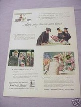 1942 Color Ad F.T.D. That&#39;s Why Flowers Were Born - $7.99