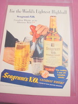 1942 Seagram&#39;s V.O. Canadian Whisky Color Ad Whiskey - £5.97 GBP