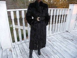 Mint young 3yr Full Length black brown Mink fur coat jacket Stroller S 0-8 - £1,167.73 GBP