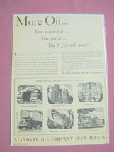 1949 Standard Oil Company New Jersey Ad &quot;More Oil&quot; - £6.38 GBP