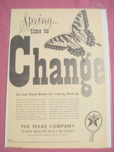 1949 Texaco Gasoline Spring Time To Change Ad - $7.99