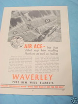 1945 South Africa Ad Waverly Pure New Wool Blankets - £7.85 GBP