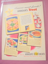 1940 Armour&#39;s Treet Ad Armour&#39;s Star Meats - $7.99