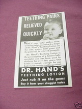1942 Dr. Hand&#39;s Teething Lotion - £6.25 GBP