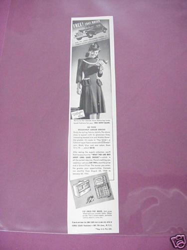 1940 Ad Loma Leads Fashions, NYC - $7.99