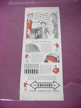 1940 Hood Speed Protected Tires Ad Hood Red Man - £6.37 GBP