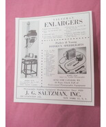 1949 Ad Saltzman Enlargers for Photos, J. G. Saltzman - $10.95 CAD