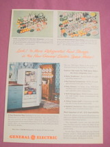 Late 1940s Ad General Electric Space Maker Refrigerator - £6.25 GBP