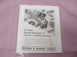 1950 Ad Brown &amp; Sharpe Tools, Providence, R. I. - £6.40 GBP