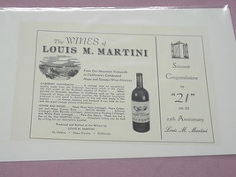 1950 Ad The Wines of Louis M. Martini - £6.24 GBP