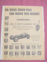 1951 Indianapolis 500 Champions Spark Plug Ad Indy - £6.38 GBP
