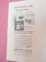 1951 Lafayette Div Radio Wire Television Ad Phono-Radio - £6.26 GBP