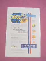 1952 Air France Airlines Color Ad Constellations - £6.31 GBP