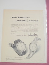 1955 Hamilton Calendar Wristwatch Ad - £6.36 GBP