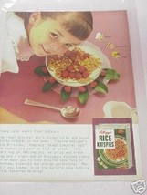 1955 Kellogg&#39;s Rice Krispies Full Page Color Ad - £6.31 GBP