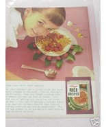 1955 Kellogg&#39;s Rice Krispies Full Page Color Ad - £6.36 GBP
