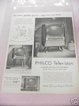1955 Philco Television Ad 3 Styles Featured - £6.40 GBP