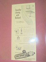 1955 Smoother Shaving With Barbasol Ad - £6.26 GBP