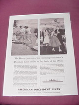 1958 American President Lines Ad The Dance - £6.38 GBP