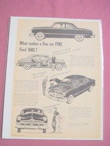 1950 Ford Ad What Makes A Fine Car Fine, Ford Has! - £6.27 GBP