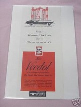 1950 Veedol Motor Oil Ad Wherever Fine Cars Travel - £6.38 GBP