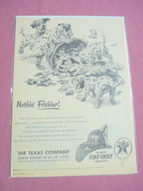 1951 Texaco Fire-Chief Gasoline Ad With Dalmatians - £6.37 GBP