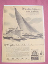 1951 Texaco Havoline Sailboat vs. Powerboat Ad - £6.40 GBP