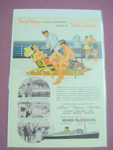 1953 Moore-McCormack Lines Voyage to South America Ad - £6.24 GBP