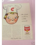 1955 Campbell&#39;s Tomato Soup Color Ad Campbell Kids - £6.37 GBP