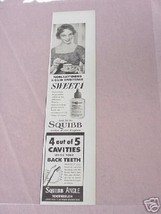 1955 Squibb Sweeta Sweetner &amp; Squibb Angle Tootbrush Ad - $7.99