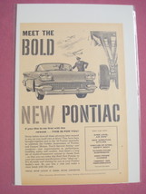 1958 Meet The Bold New Pontiac Ad - $7.99